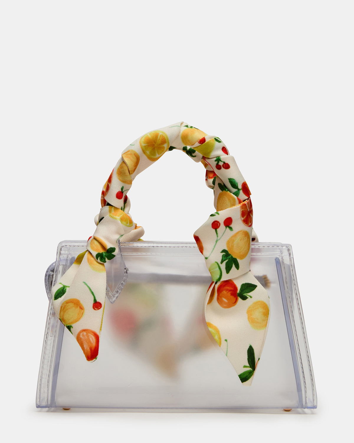 Steve Madden PEACH Jelly Bag Clear Mini Crossbody Top-Handle Handbag
