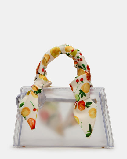 Steve Madden PEACH Jelly Bag Clear Mini Crossbody Top-Handle Handbag