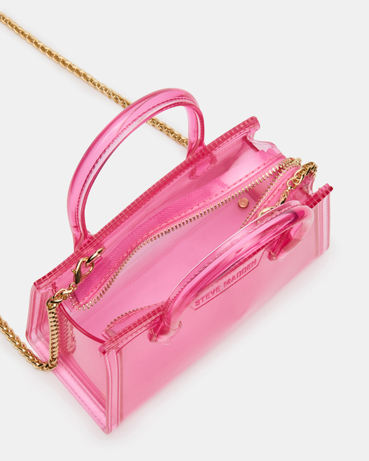 Steve Madden PEACH Jelly Bag Pink Mini Crossbody Top-Handle Handbag