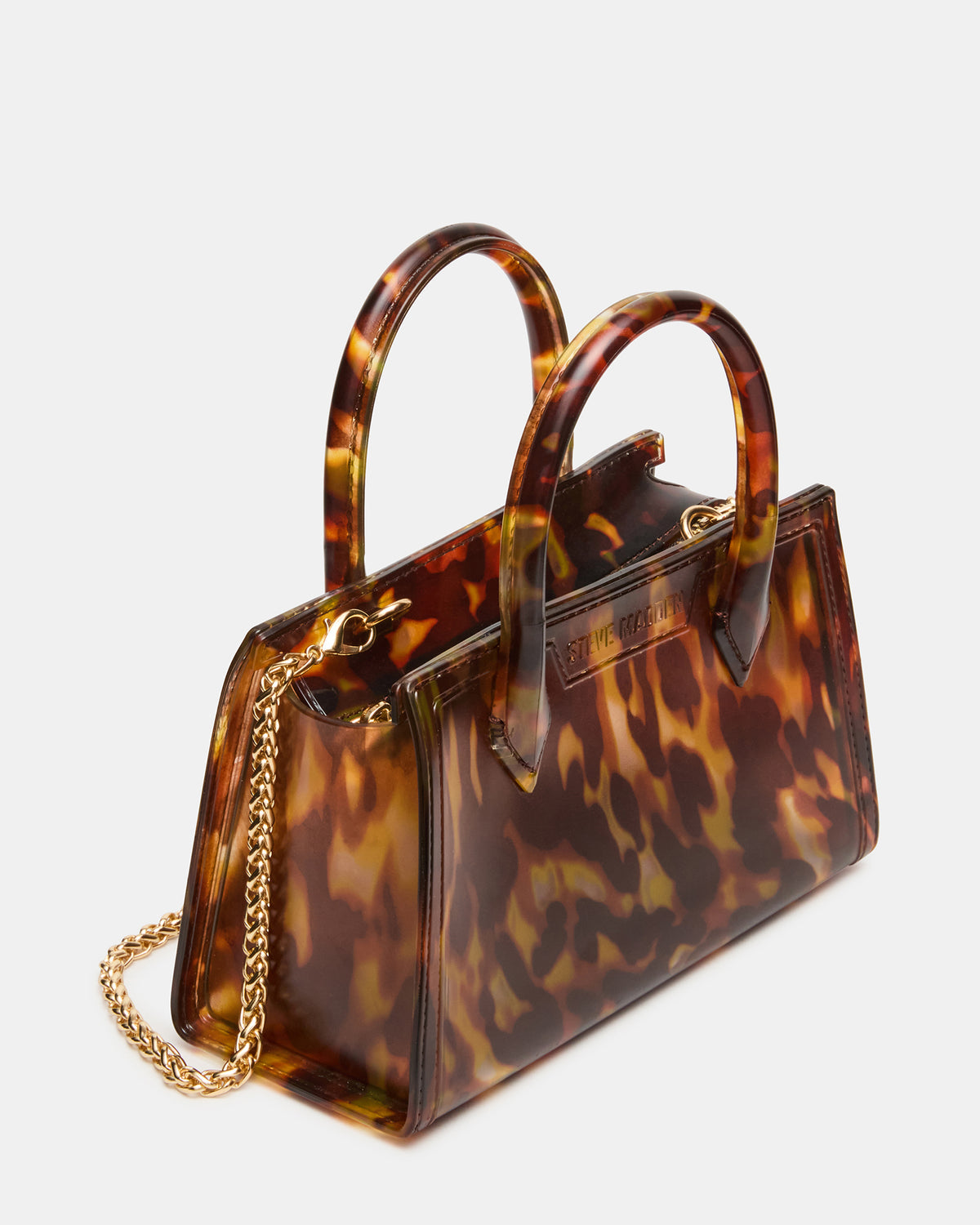 Steve Madden PEACH Jelly Bag Tortoise Mini Crossbody Top-Handle Handbag