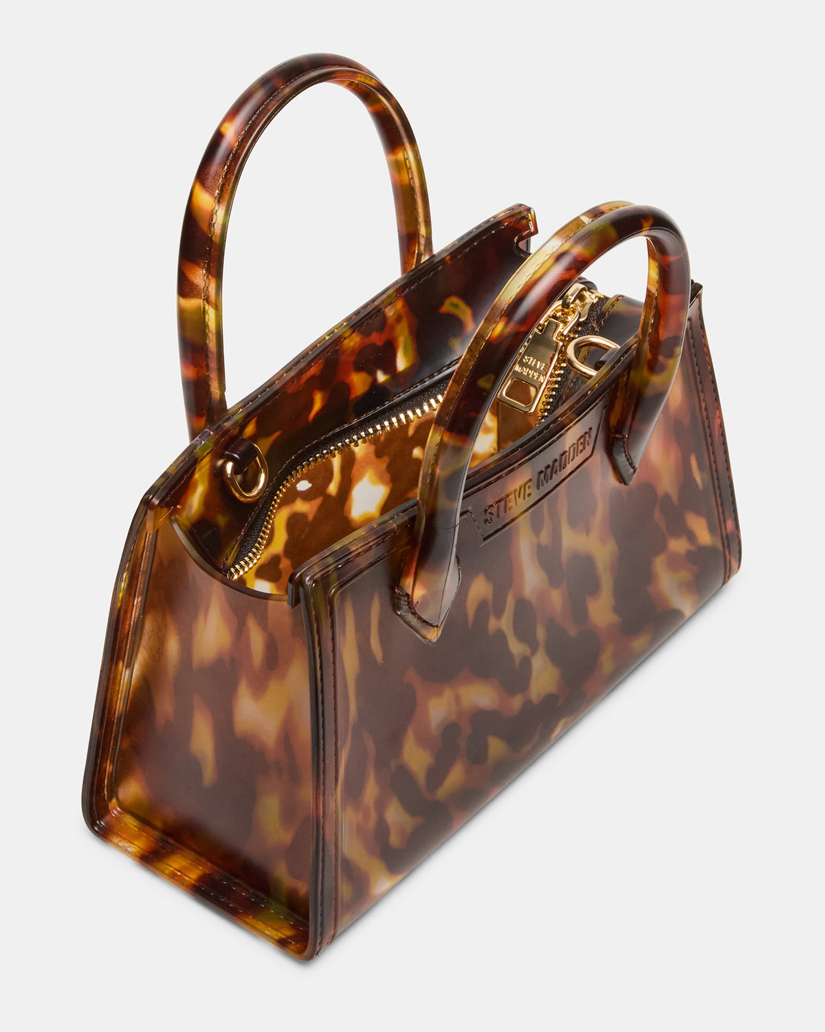 Steve Madden PEACH Jelly Bag Tortoise Mini Crossbody Top-Handle Handbag