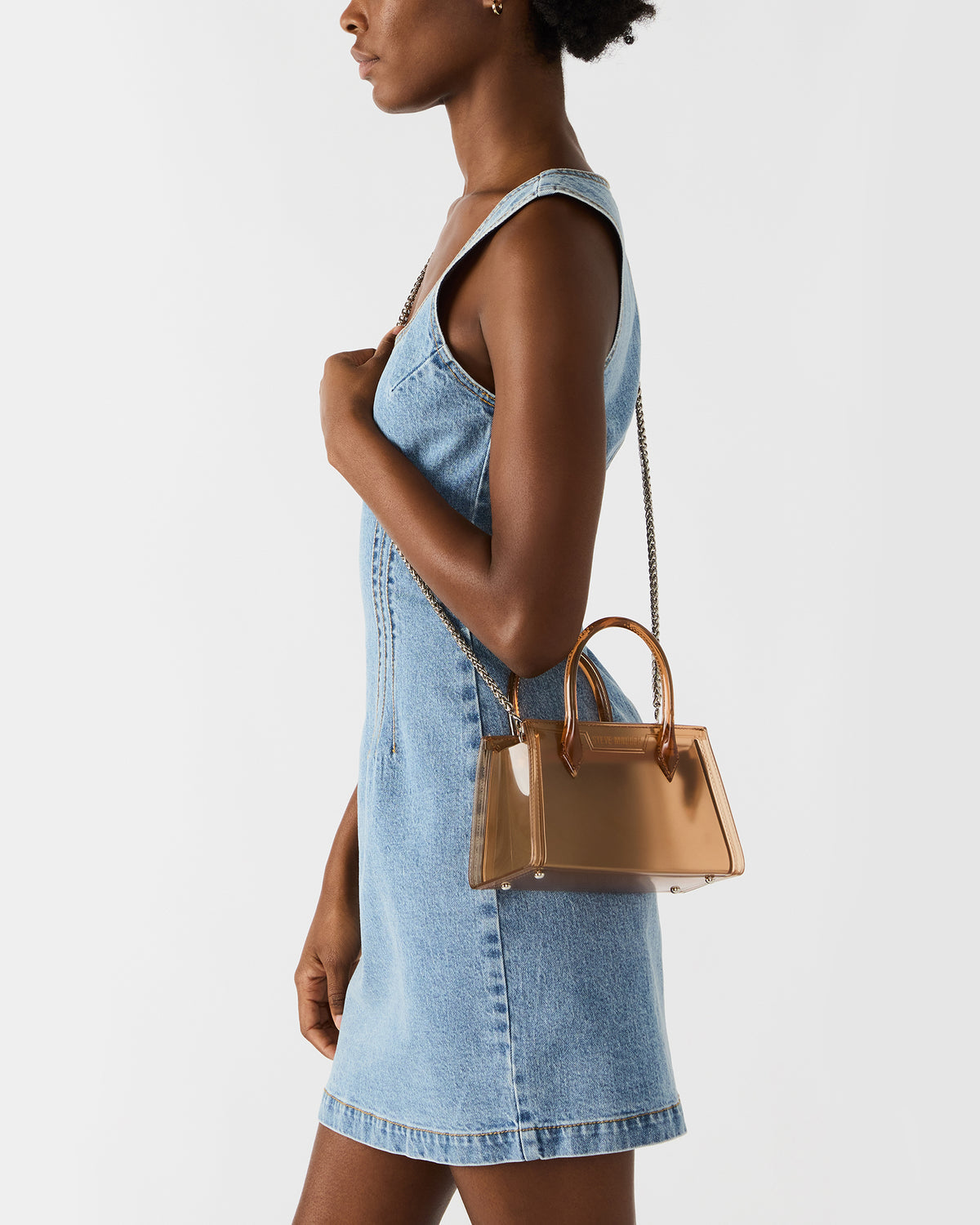 Steve Madden PEACH Jelly Bag Tan Mini Crossbody Top-Handle Handbag