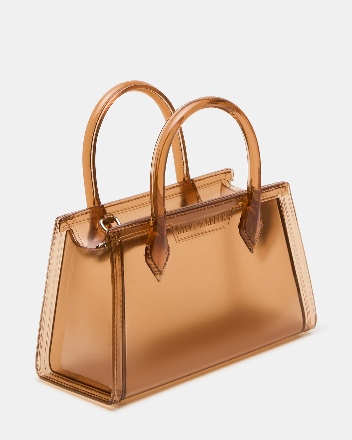 Steve Madden PEACH Jelly Bag Tan Mini Crossbody Top-Handle Handbag