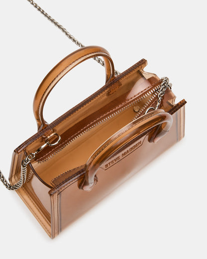 Steve Madden PEACH Jelly Bag Tan Mini Crossbody Top-Handle Handbag