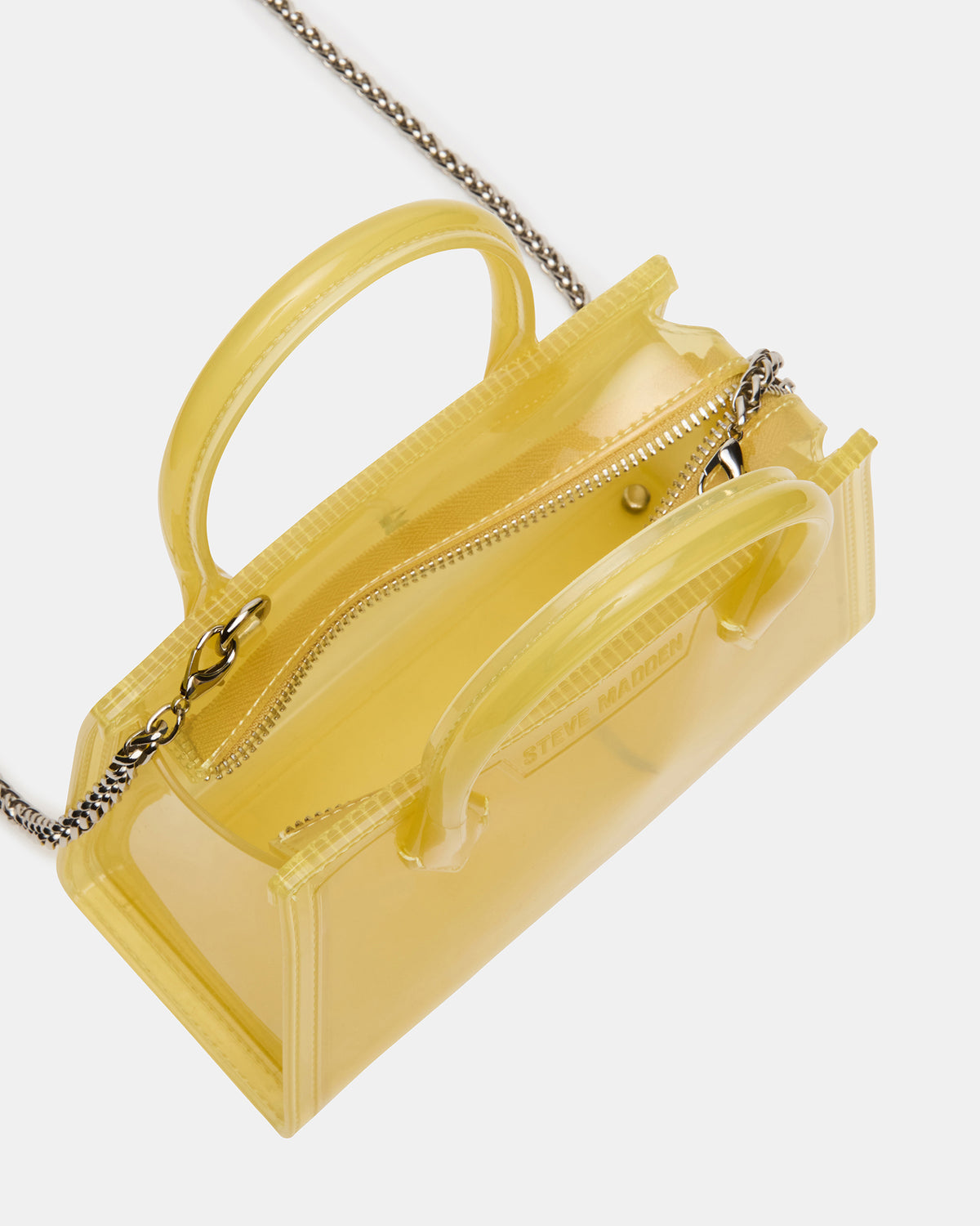 Steve Madden PEACH Jelly Bag Yellow Mini Crossbody Top-Handle Handbag