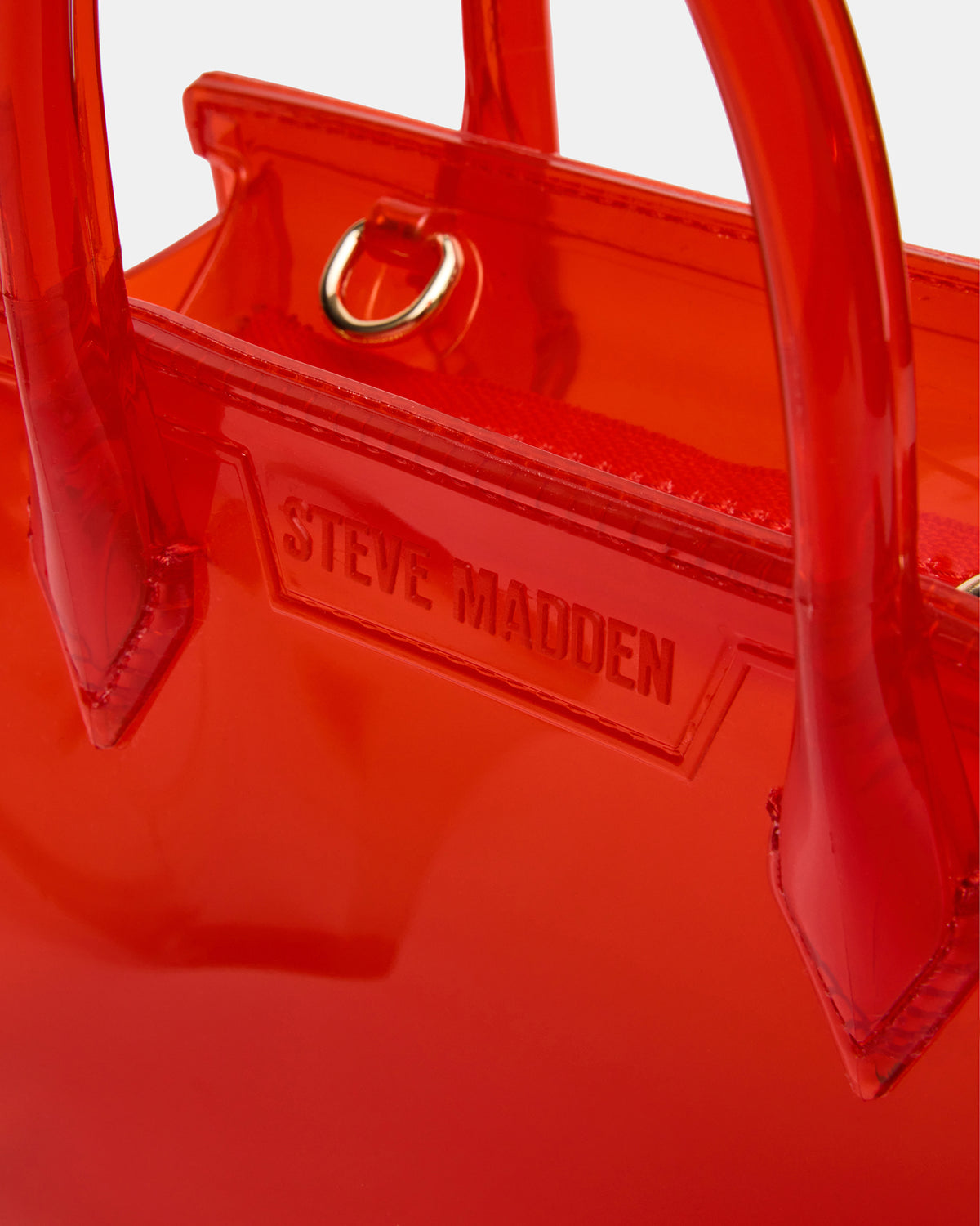 Steve Madden PEACH Jelly Bag Red Mini Crossbody Top-Handle Handbag