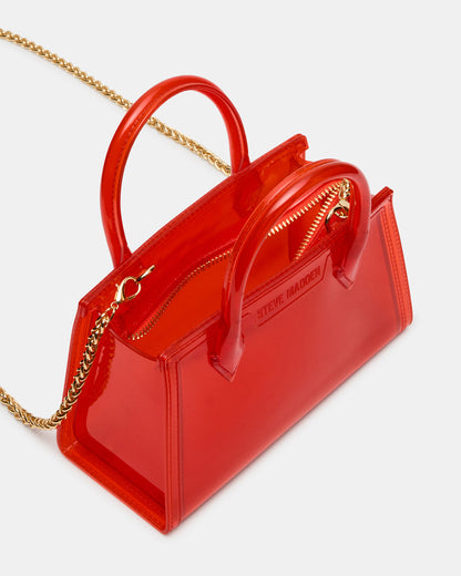 Steve Madden PEACH Jelly Bag Red Mini Crossbody Top-Handle Handbag