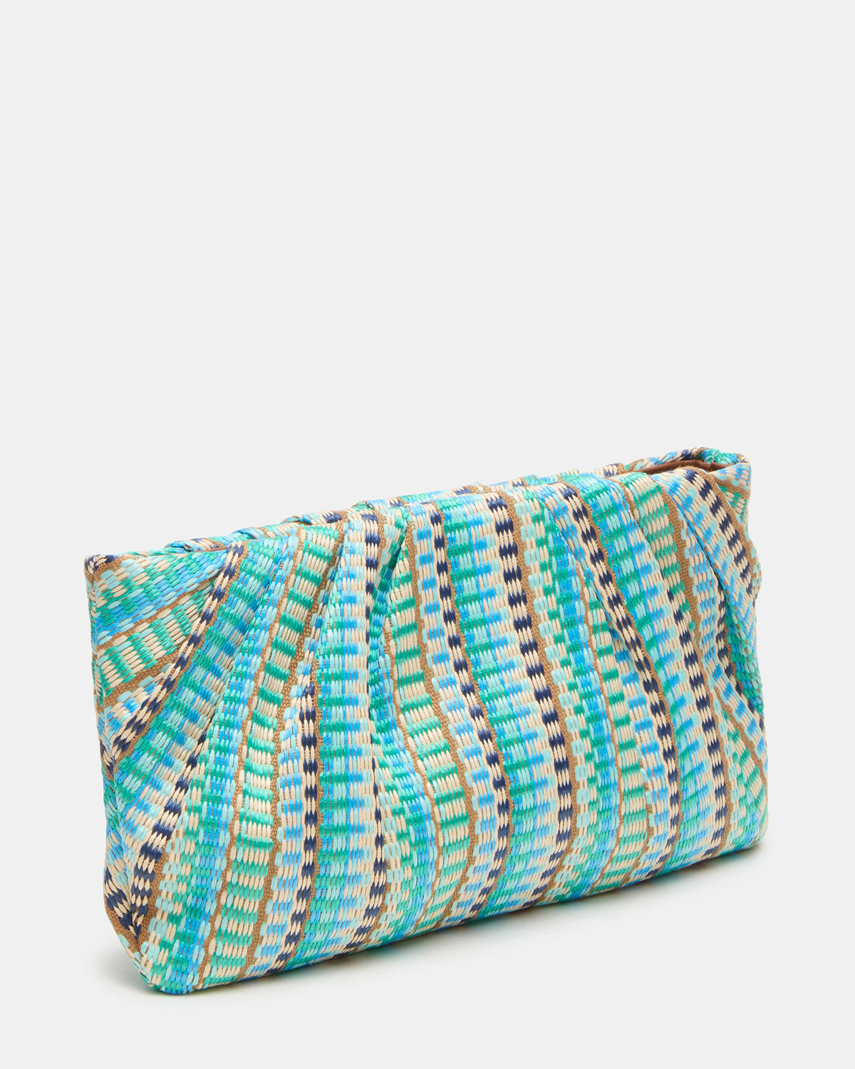 Steve Madden PALOMAA Bag Blue/Multi Straw Clutch Crossbody Handbag