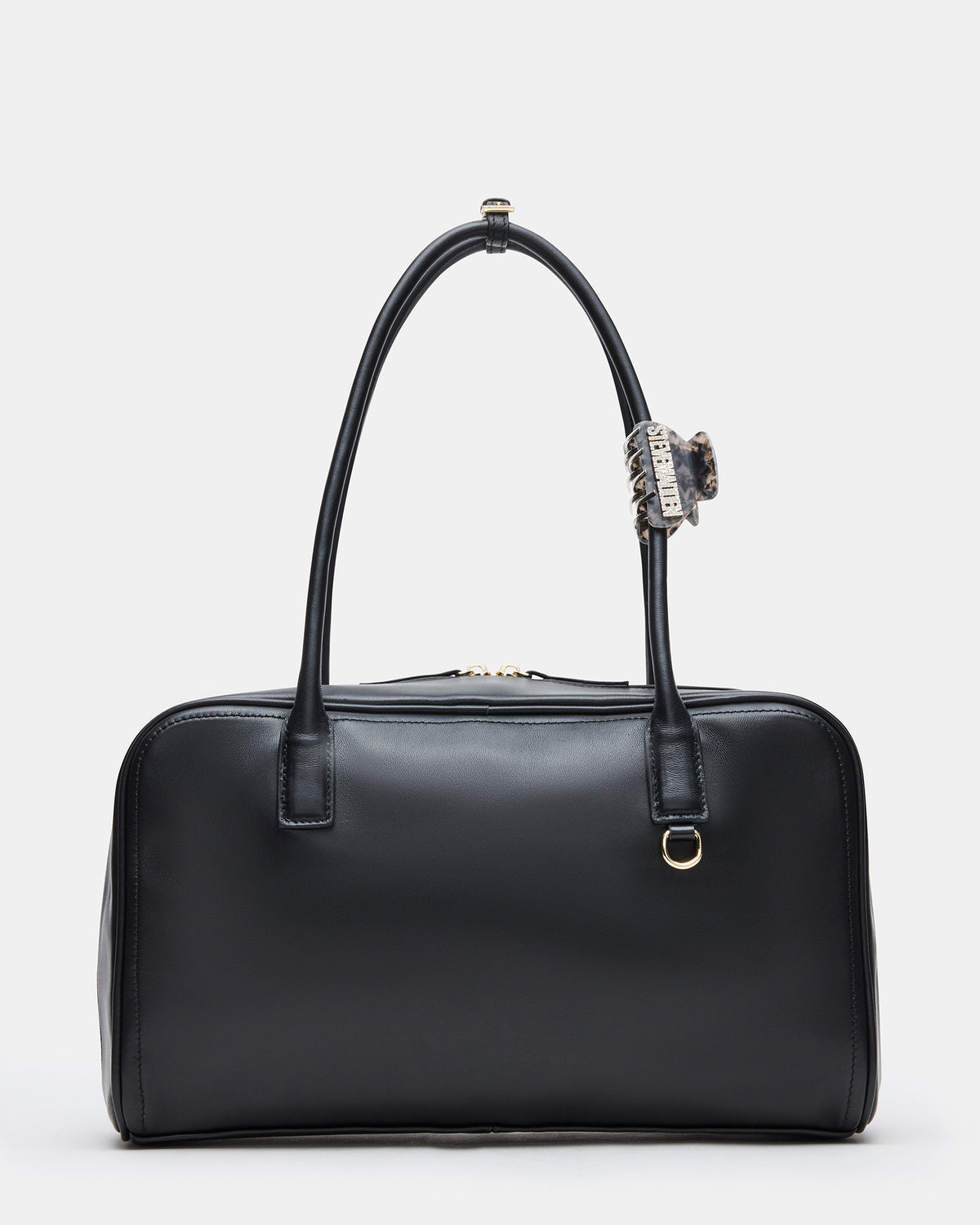 Steve Madden CANDICE Bag Black Shoulder Strap Box Satchel Handbag