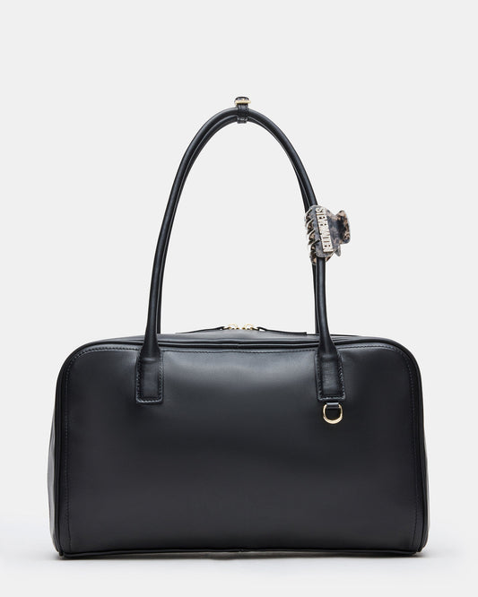 Steve Madden CANDICE Bag Black Shoulder Strap Box Satchel Handbag
