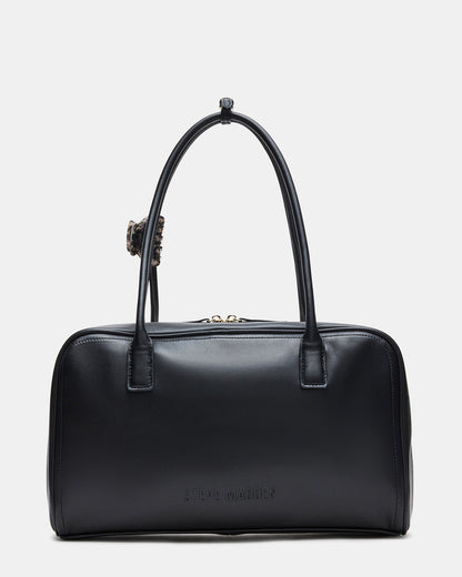 Steve Madden CANDICE Bag Black Shoulder Strap Box Satchel Handbag
