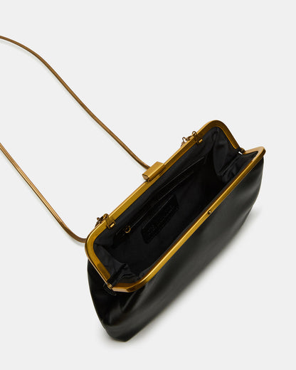 Steve Madden KISSES Bag Black Chain Strap Crossbody Clutch Handbag