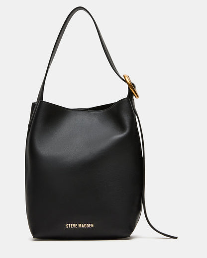Steve Madden SOFIEE Bag Black Leather Shoulder Strap Bucket Tote Handbag