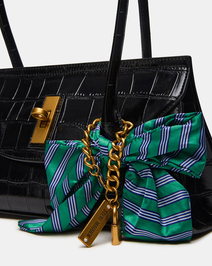 Steve Madden MILAN Bag Black Elongated Menswear-Inspired Shoulder Strap Handbag