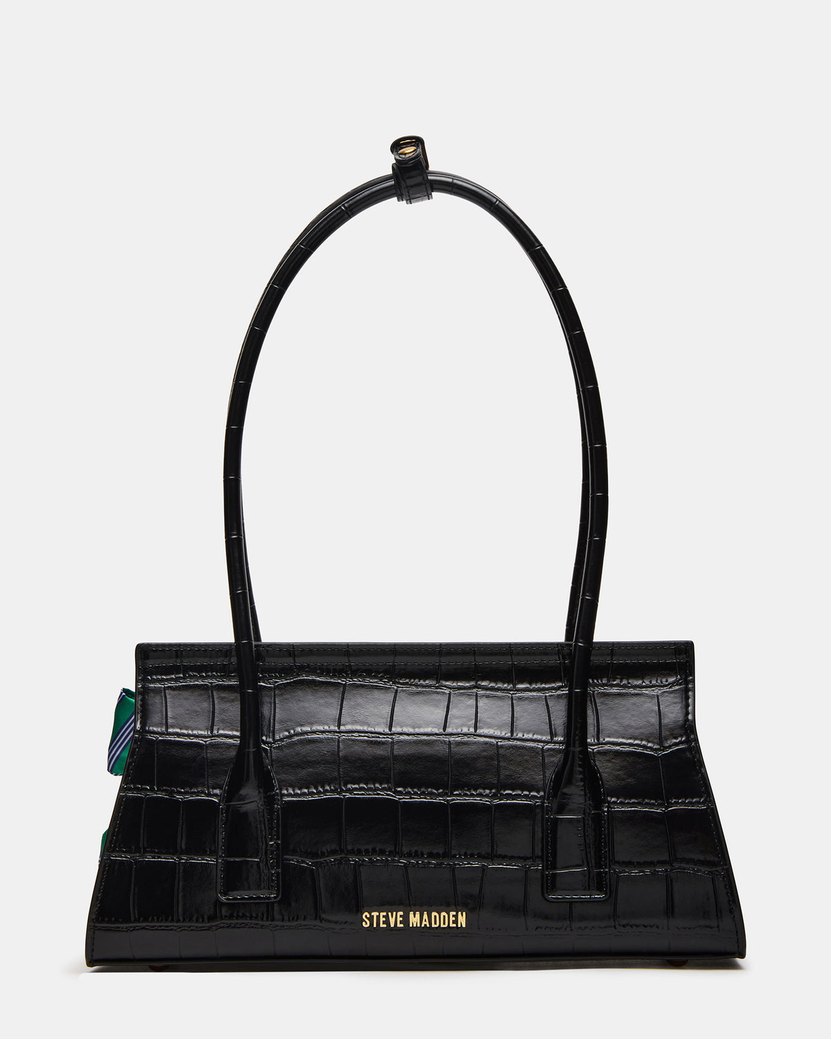 Steve Madden MILAN Bag Black Elongated Menswear-Inspired Shoulder Strap Handbag