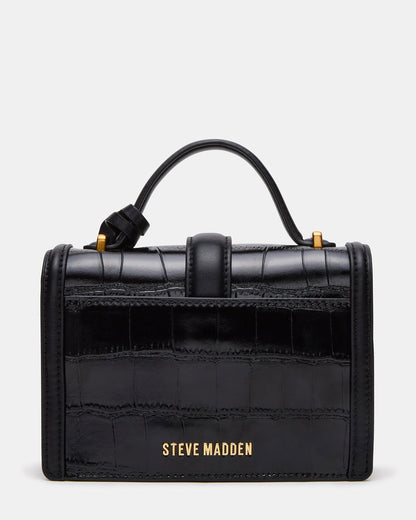 Steve Madden CLARK Bag Black Structured Top-Handle Mini Handbag
