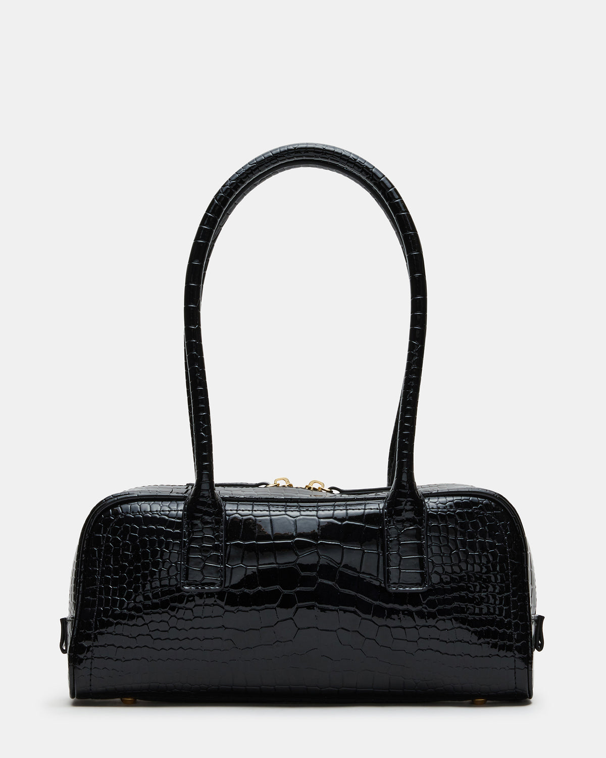 Steve Madden ANISE Bag Black Crocodile Elongated Shoulder Strap Handbag