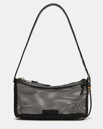 Steve Madden VIXEN Bag Black Shoulder Strap Mesh Structured Bottom Women's Handbag