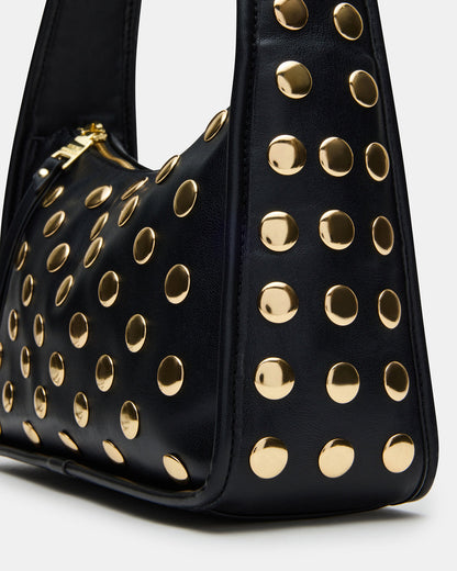 Steve Madden CHEYANN Bag Black Hobo Dome-Studded Shoulder Strap Women's Handbag