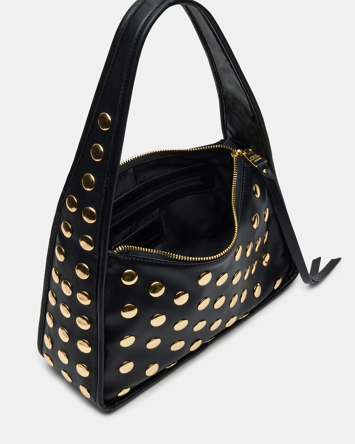 Steve Madden CHEYANN Bag Black Hobo Dome-Studded Shoulder Strap Women's Handbag