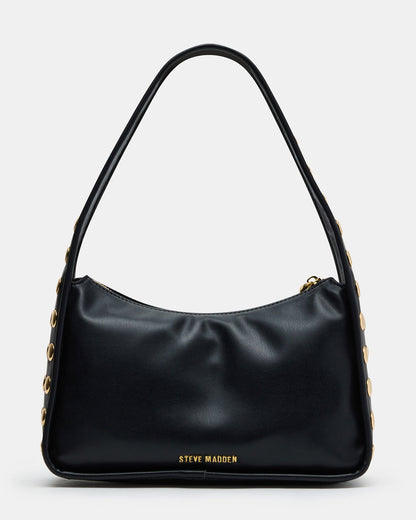 Steve Madden CHEYANN Bag Black Hobo Dome-Studded Shoulder Strap Women's Handbag