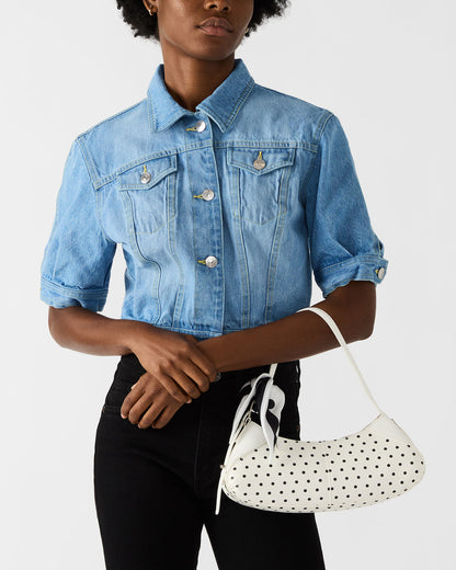 Steve Madden ROXEY Bag Dots Crescent-Shaped Top-Zipper Shoulder Strap Handbag