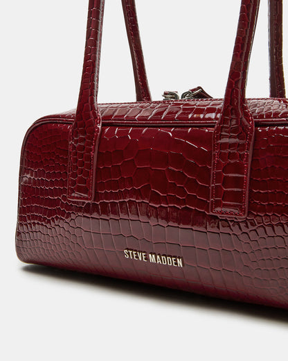Steve Madden ANISE Bag Red Crocodile Elongated Shoulder Strap Handbag