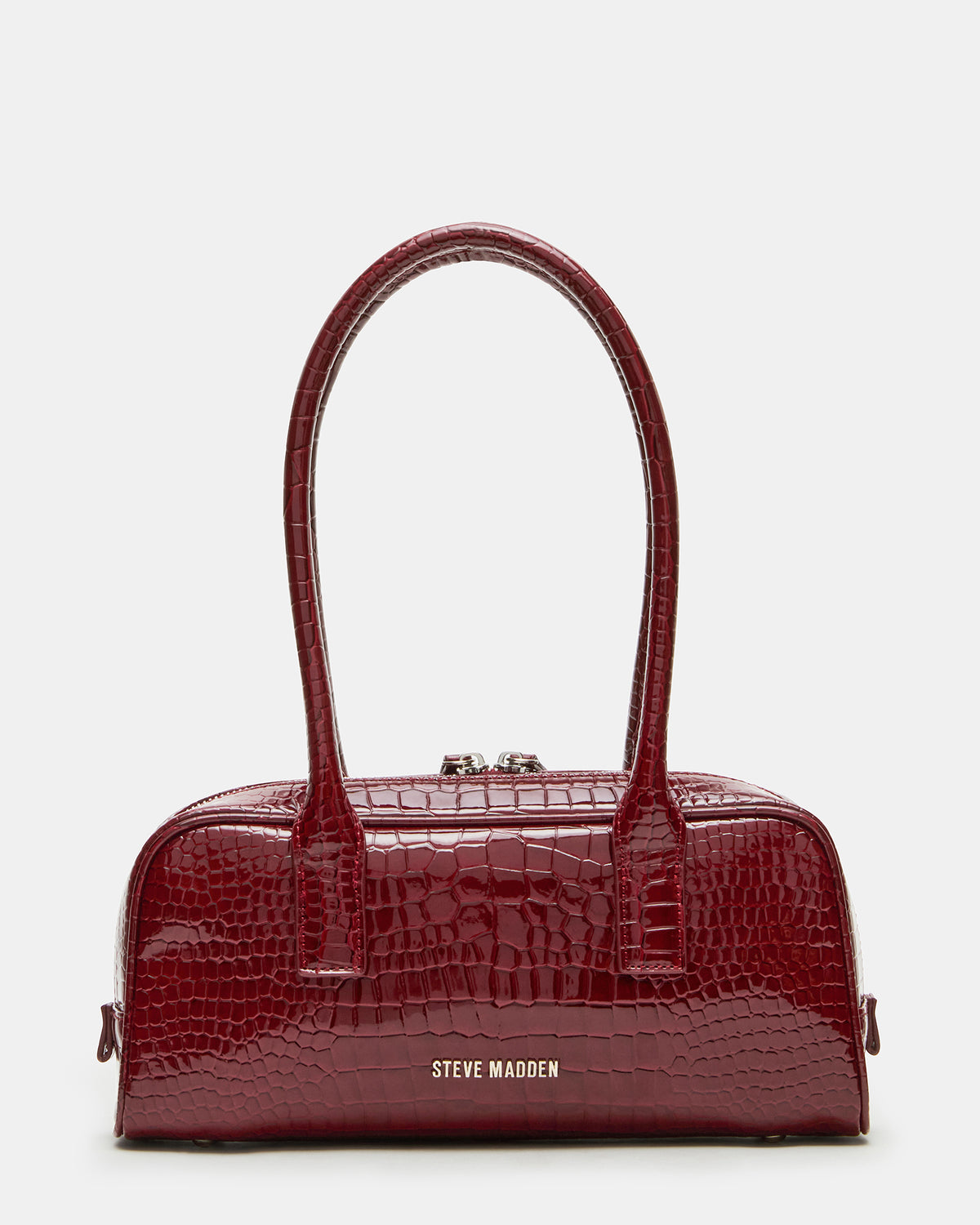 Steve Madden ANISE Bag Red Crocodile Elongated Shoulder Strap Handbag