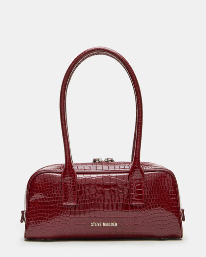 Steve Madden ANISE Bag Red Crocodile Elongated Shoulder Strap Handbag