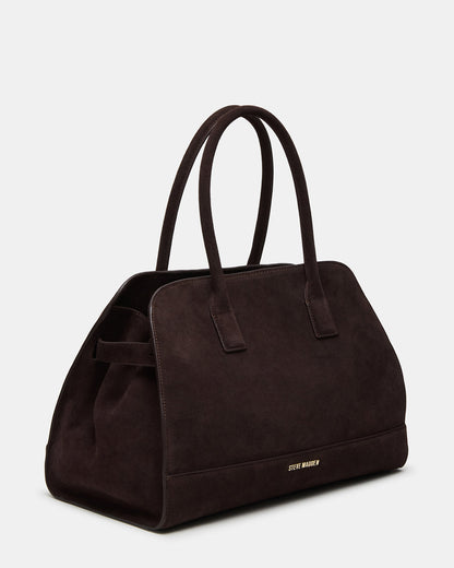 Steve Madden HEIDEE Bag Brown Suede | Women's Shoulder Strap Tote Handbag
