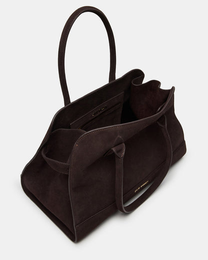 Steve Madden HEIDEE Bag Brown Suede | Women's Shoulder Strap Tote Handbag