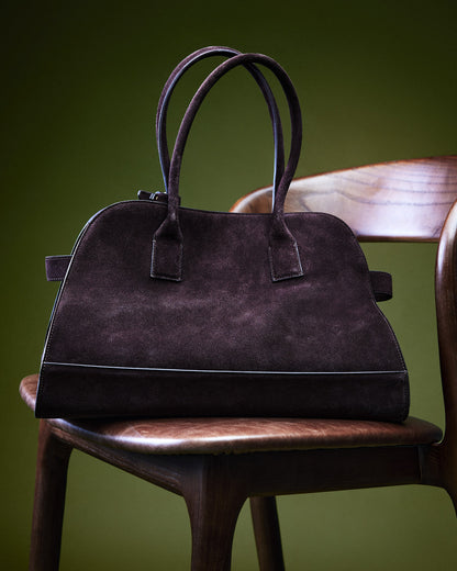 Steve Madden HEIDEE Bag Brown Suede | Women's Shoulder Strap Tote Handbag
