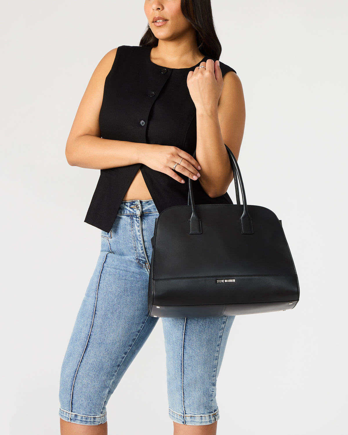 Steve Madden HEIDEE Bag Brown Suede | Women's Shoulder Strap Tote Handbag