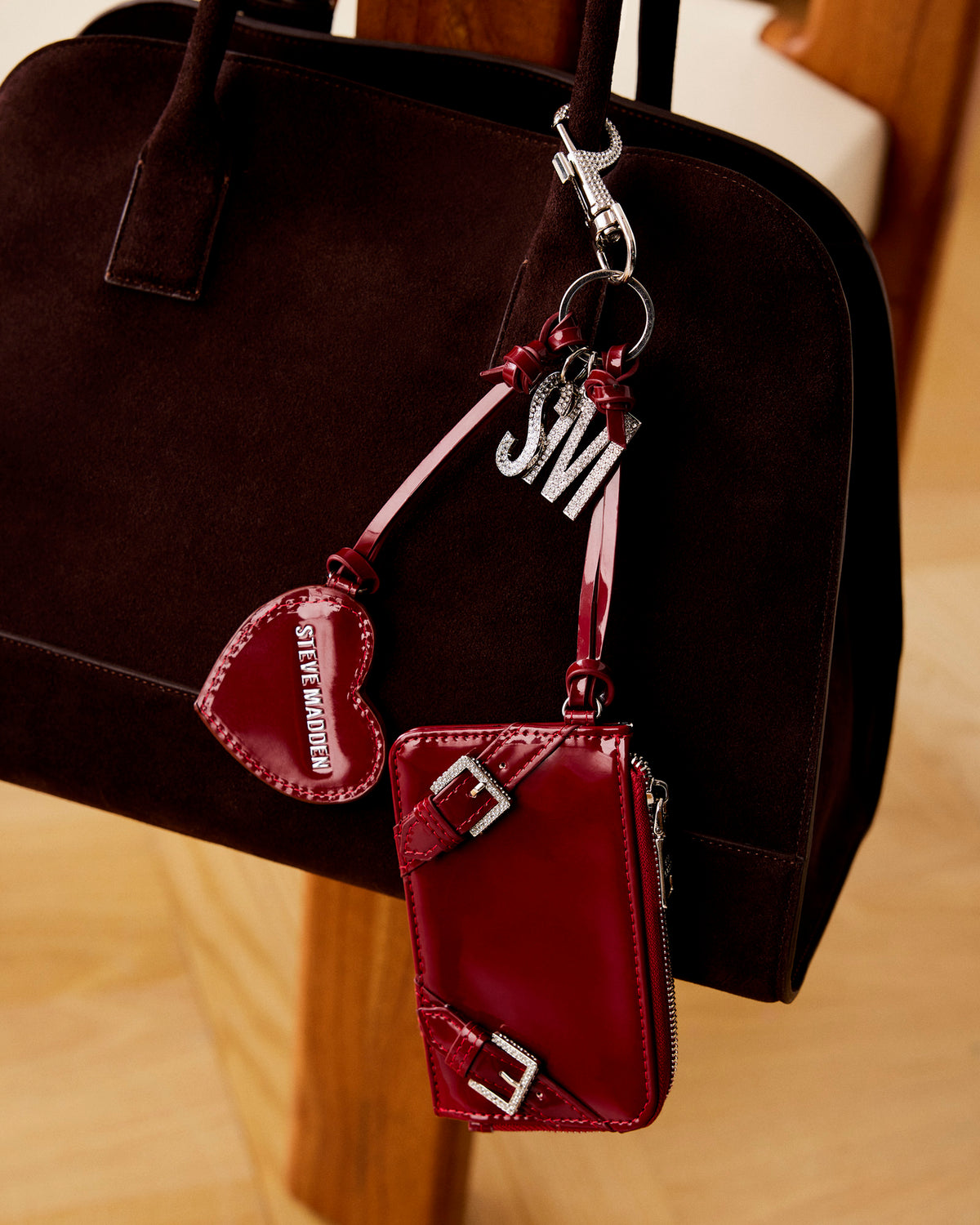Steve Madden HEIDEE Bag Brown Suede | Women's Shoulder Strap Tote Handbag