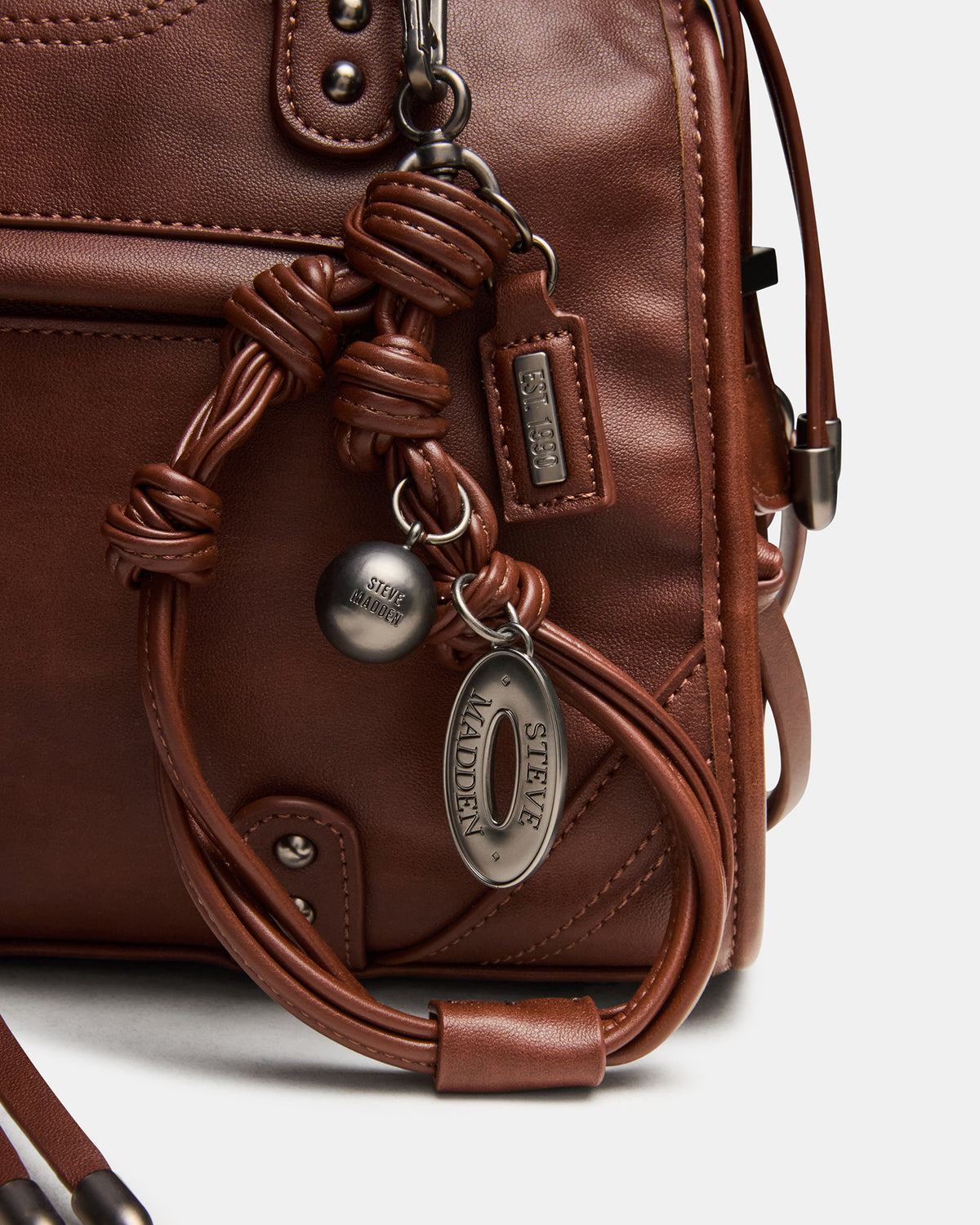 Steve Madden RIGGS BAG RUST Slouchy Top-Handle Crossbody Satchel Handbag