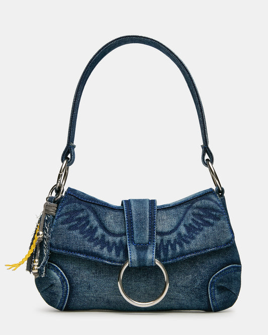 Steve Madden ALBANY Bag Denim/Blue Western-Inspired Denim Shoulder Handbag