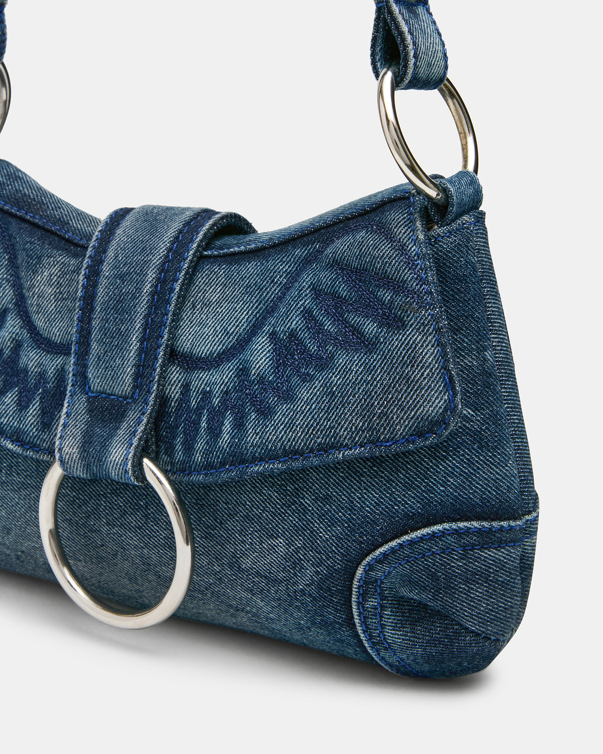 Steve Madden ALBANY Bag Denim/Blue Western-Inspired Denim Shoulder Handbag
