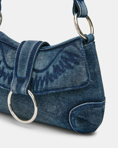 Steve Madden ALBANY Bag Denim/Blue Western-Inspired Denim Shoulder Handbag