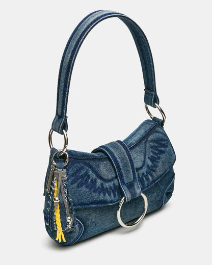 Steve Madden ALBANY Bag Denim/Blue Western-Inspired Denim Shoulder Handbag