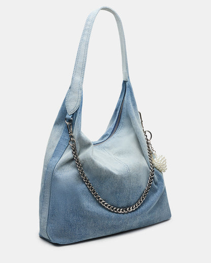 Steve Madden KREWE Bag Denim Slouchy Hobo Shoulder Strap Tote Handbag