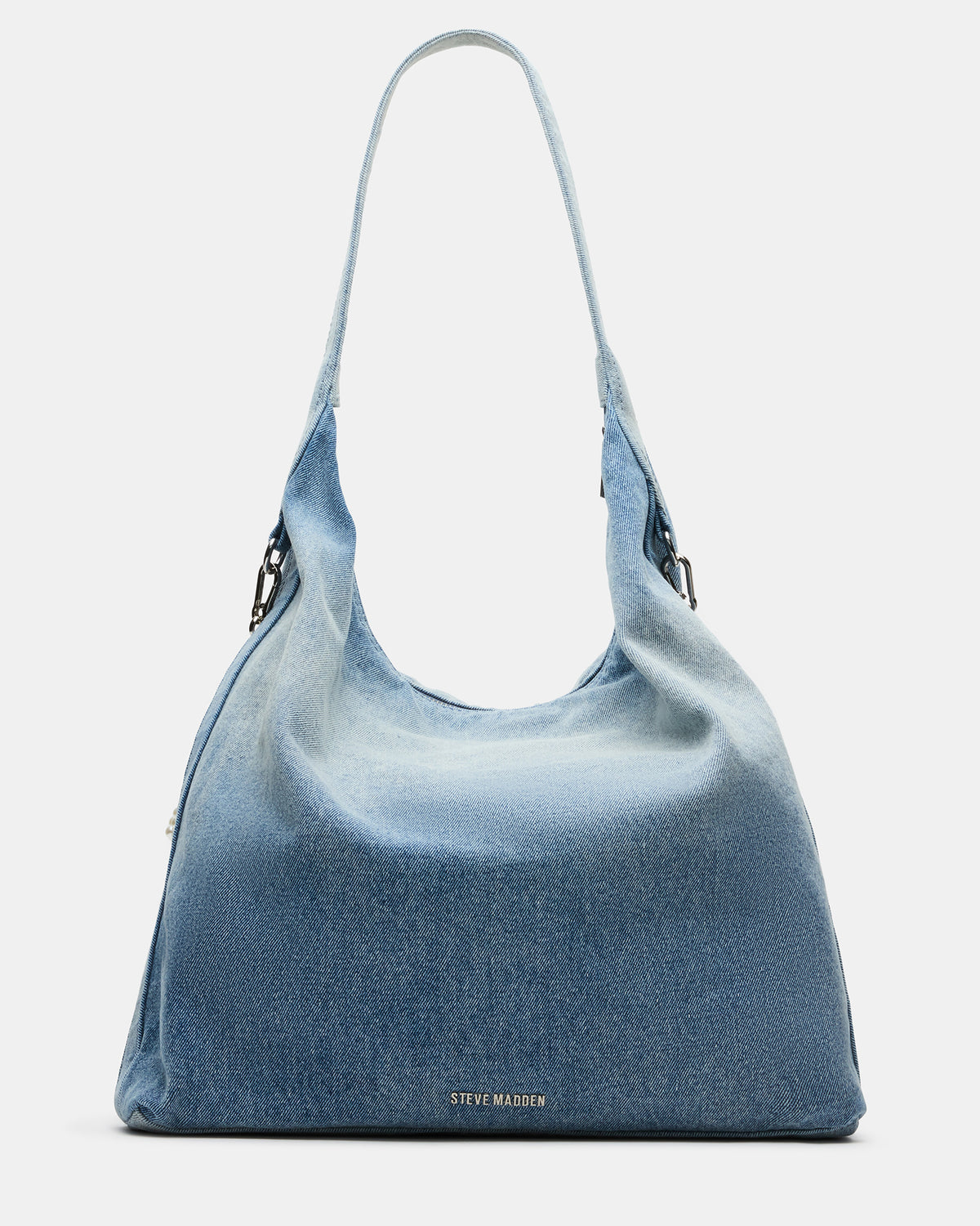 Steve Madden KREWE Bag Denim Slouchy Hobo Shoulder Strap Tote Handbag