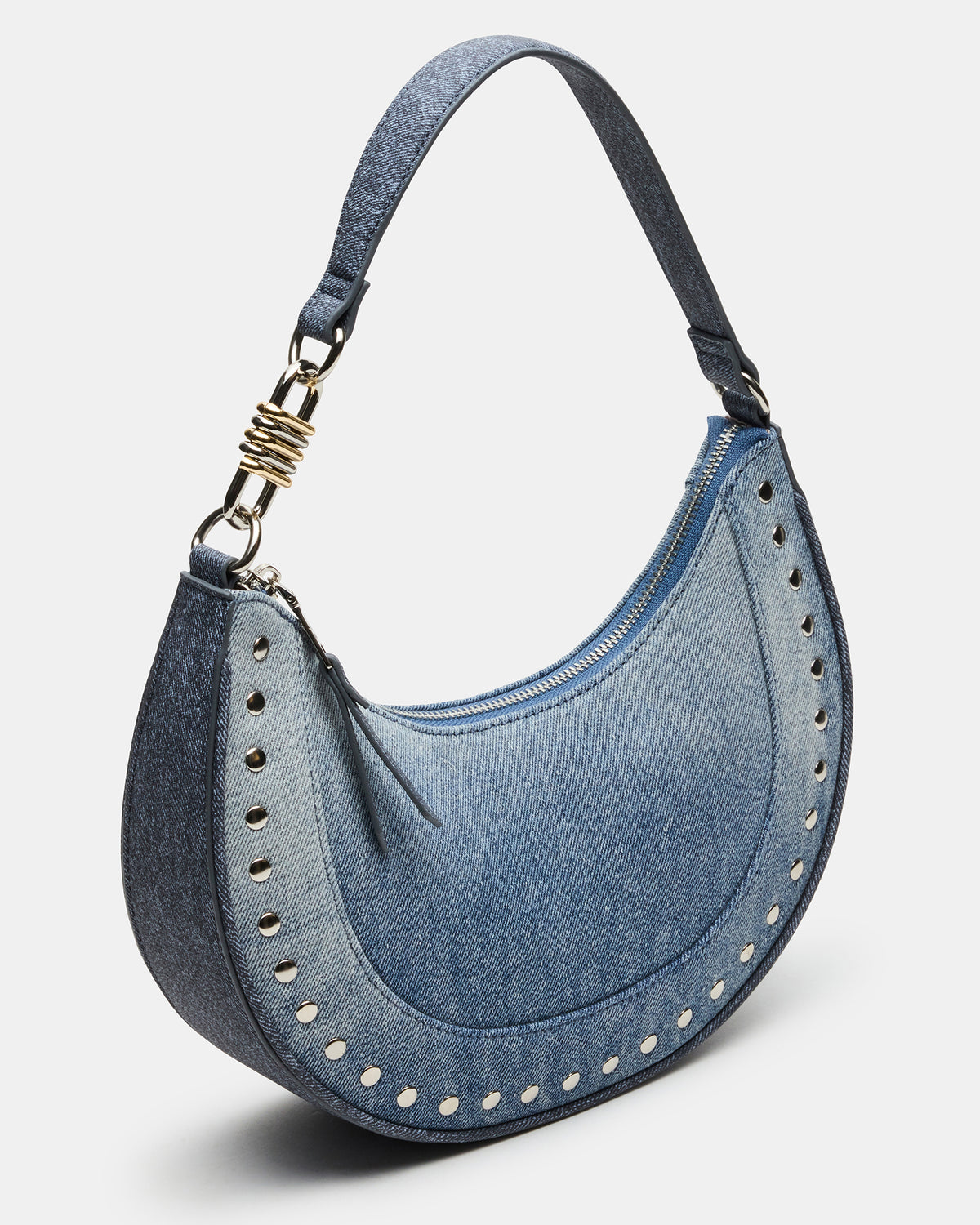 Steve Madden LIAMM Bag Denim Shoulder Strap Dome-Studded Women's Handbag
