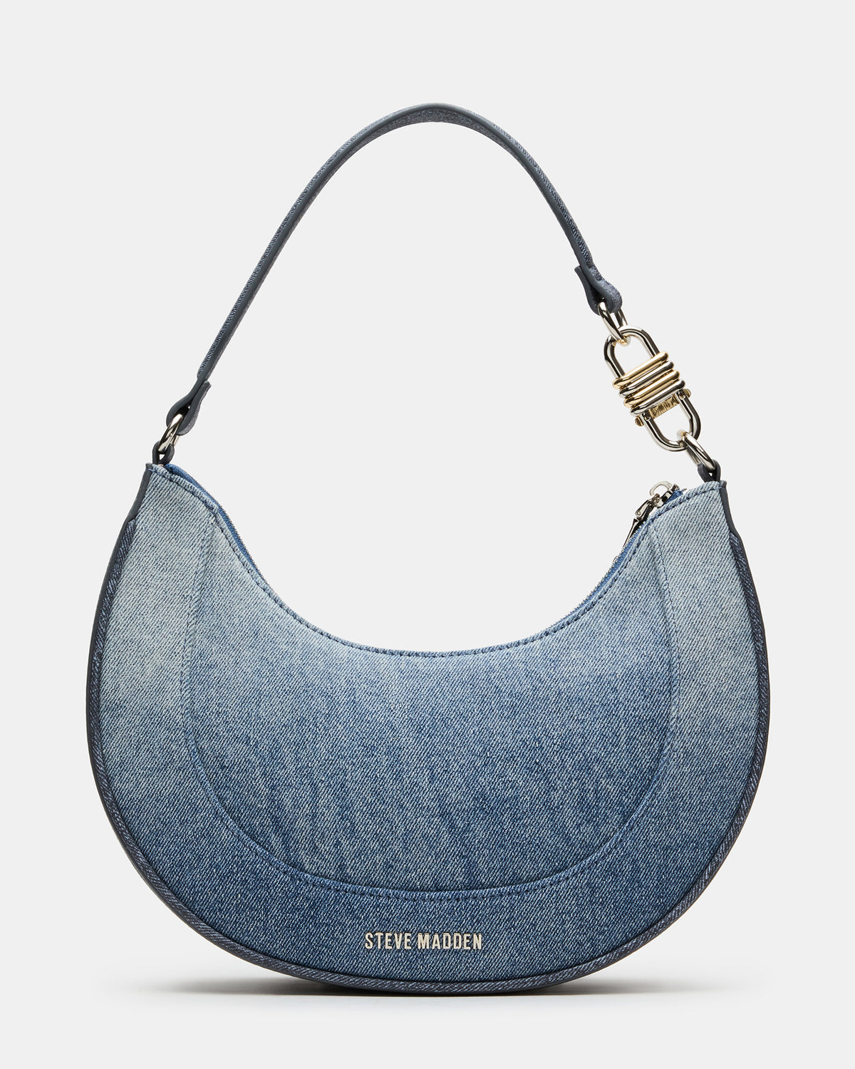 Steve Madden LIAMM Bag Denim Shoulder Strap Dome-Studded Women's Handbag