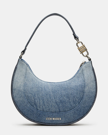 Steve Madden LIAMM Bag Denim Shoulder Strap Dome-Studded Women's Handbag