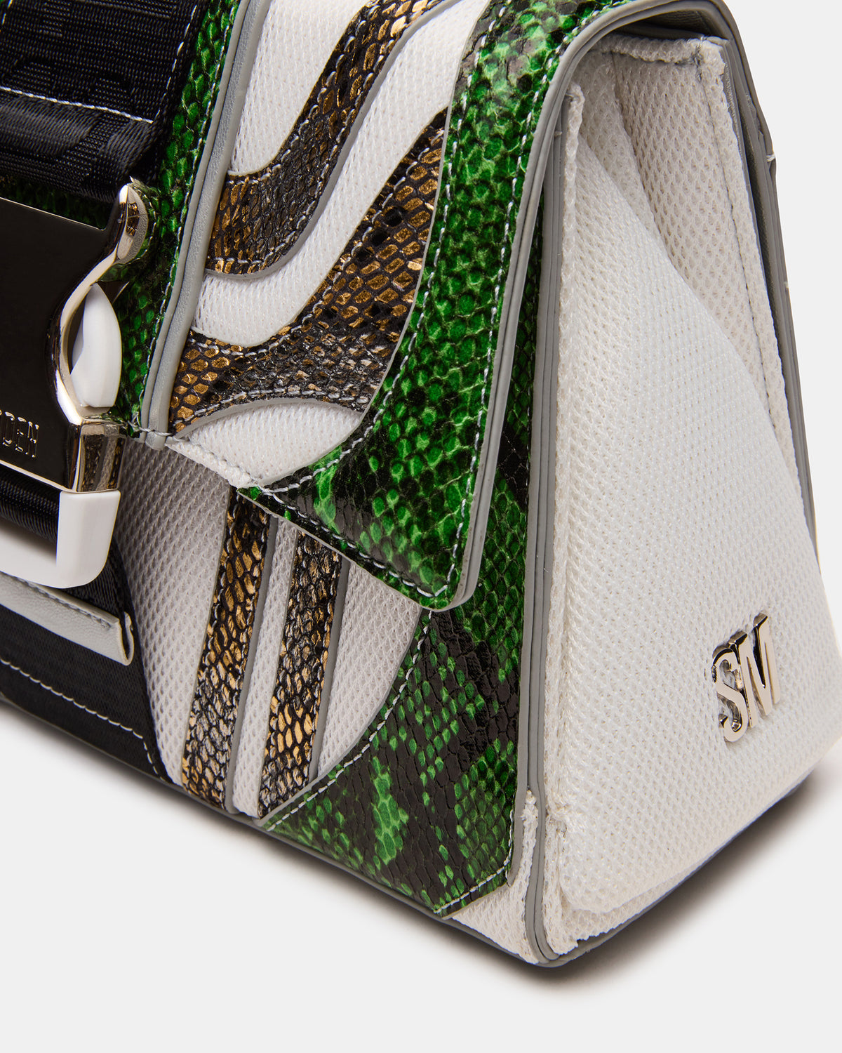 Steve Madden DIEGO Bag Green Metallic Crossbody Strap Women's Handbag