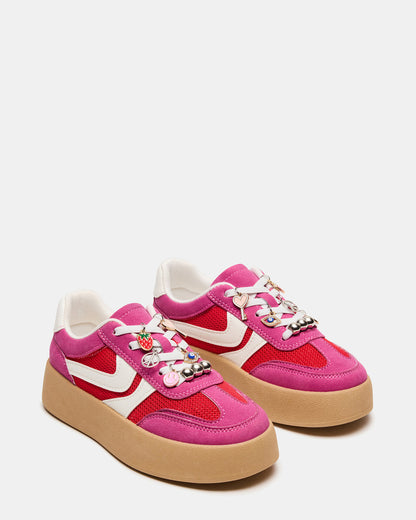 Steve Madden Kids' JERSEY Pink Girls' Low-Top Platform Sneaker