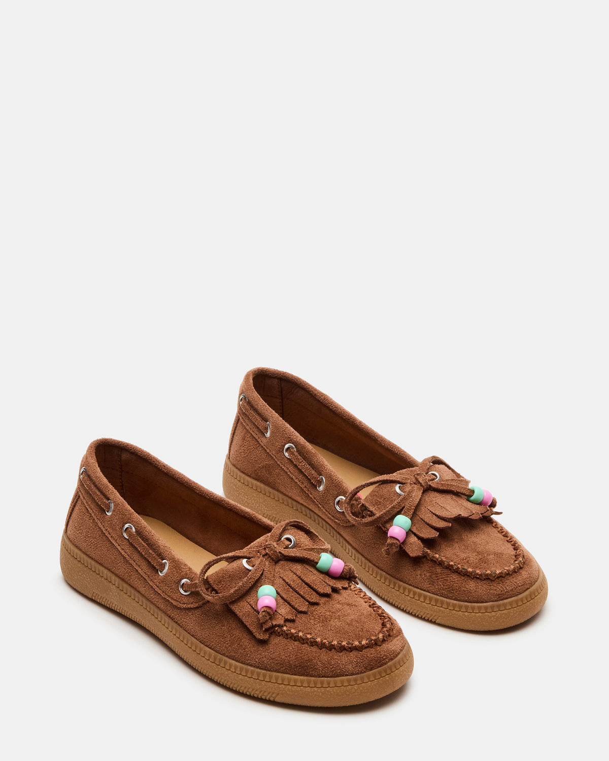 Steve Madden Kids' KRISP Cognac Girls' Boat Shoe Loafer