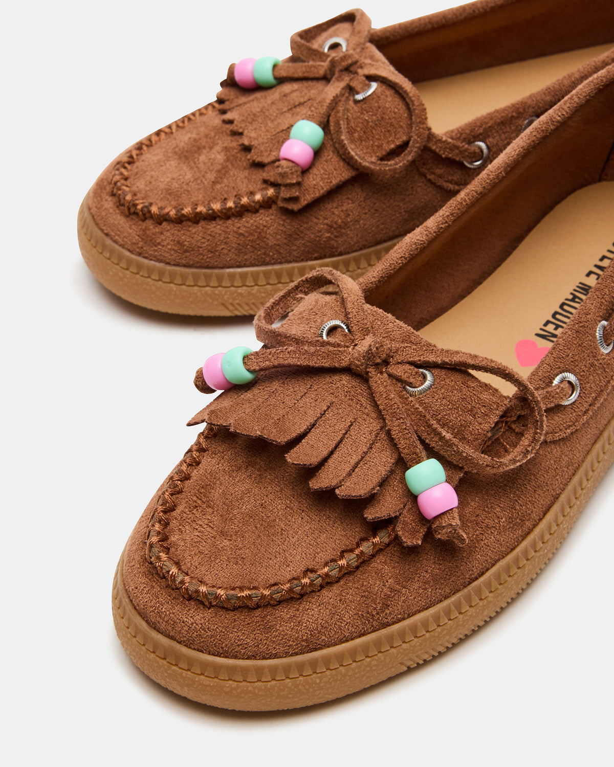 Steve Madden Kids' KRISP Cognac Girls' Boat Shoe Loafer