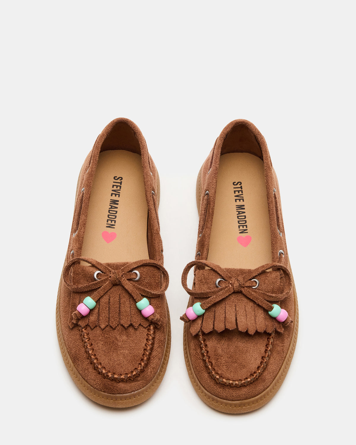 Steve Madden Kids' KRISP Cognac Girls' Boat Shoe Loafer