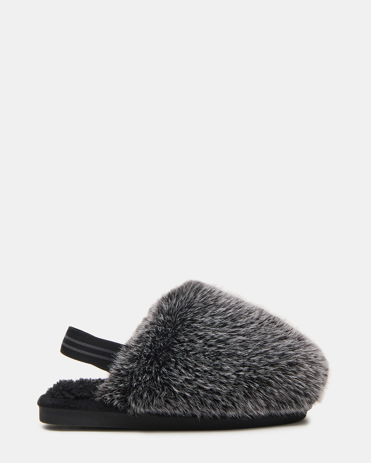 Steve Madden Kids' POOF Grey Slip-On Faux Fur Girls' Flat